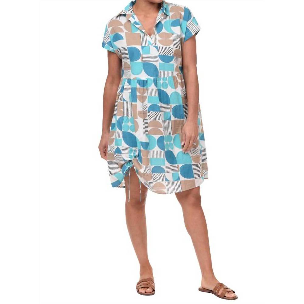 NEW TULIP CLOTHING geri dress in geo candy